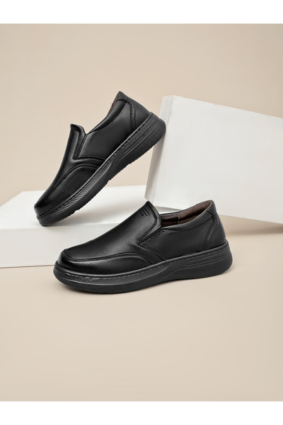 ArabTread Men's Slip On Leather Loafers, Comfort Thick Sole Business Casual S...