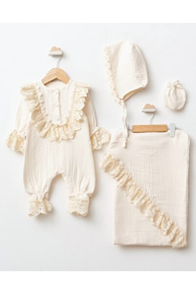 Cherub Baby Muslin Buttoned 100% Cotton Blanket Overalls Set Pugi Newborn Bab...