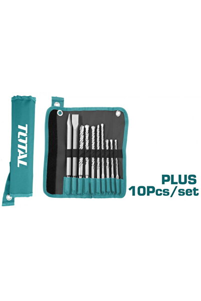 TOTAL - Set 10 piese SDS Plus dalta, spitz si burg