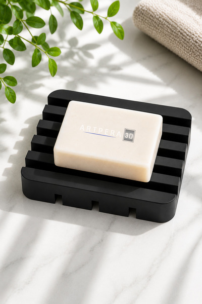 Artpera3d Riva Modern Soap Dish |   Decorative Soap Dish with Water Drain |  ...