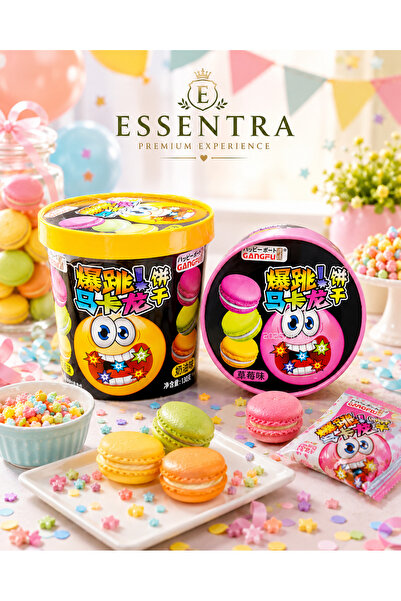 Essentra Home Gangfu Renkli Patlayan Makaron Şekerleme 1adet popping candy, f...