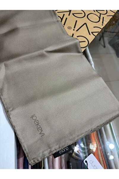 ipekevi Plain Twill Silk Scarf Pelican Green 01116