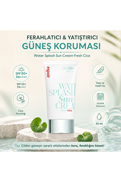 The Potions Fresh Cica Water Splash Sun Cream SPF50+ PA++++ - Rahatlatıcı Su ...