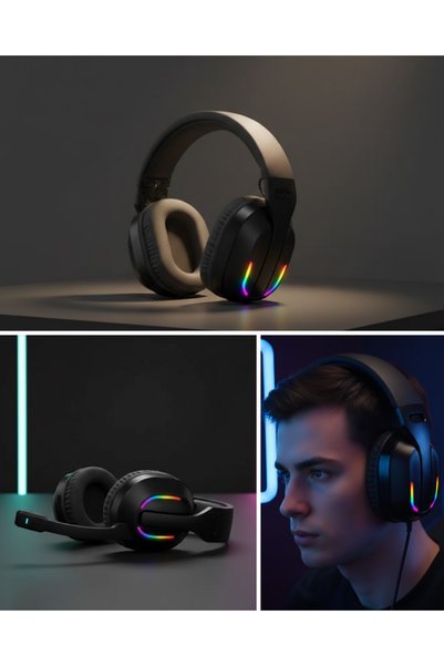 FMA RGB Aydınlatmalı Kablosuz Oyuncu Kulaklığı Konsol ve PC Uyumlu