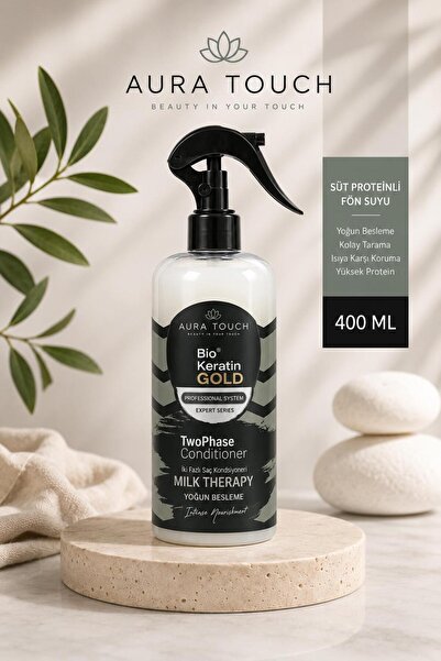 Bio AURA TOUCH Keratin Gold 400 ml Milk Therapy Fön Sütü