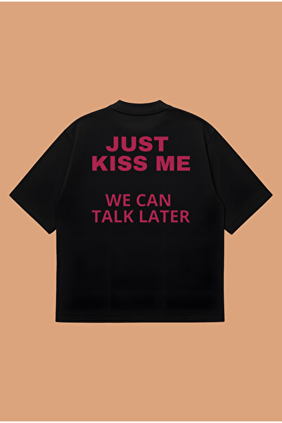 PURE POWER Just Kiss Me Boxy Fit Oversize Unisex 100% Cotton Tshirt – Printed...
