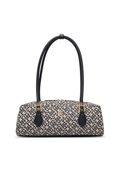 Tommy Hilfiger TH GRACE JACQUARD LACİVERT KADIN OMUZ ÇANTASI