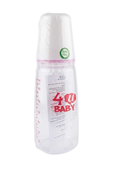 4U Baby Baby Feeding Bottle 200ml Bpa Free - Plastik Baby Feeding Bottle 200ml