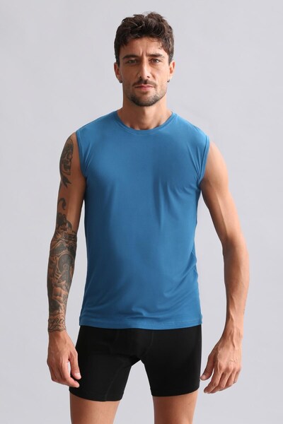 Aytuğ&Mısırlı Egyptian Modal by Tencel Hercules Slim Fit Crew Neck Sports Ath...