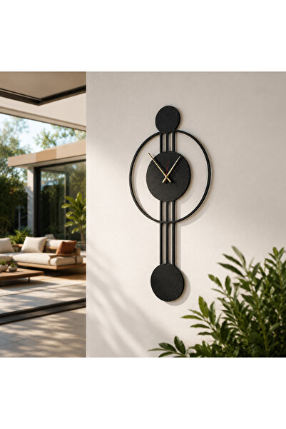 WOCHMANN Minimalist Metal Duvar Saati, Dekoratif Lazer Kesim Sessiz Duvar Saati