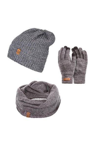 Brødrene Set 3 in 1 barbati, Brodrene, Caciula + fular tip guler + manusi, Ac...