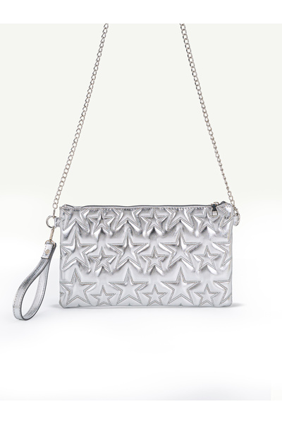 Mojeva Portofoliu și geantă clutch pentru femei, cu curea cu lanț și broderie...
