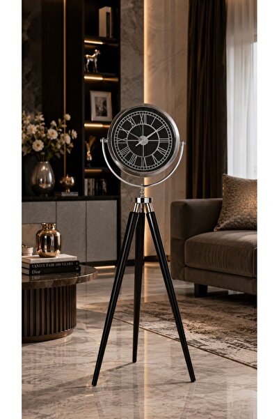 Muyika Design Krom Kasa Siyah Saat 150 cm Tripod Dekoratif Saat MUYİKA Büyük ...