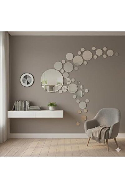 The Bros 26 Pcs Acrylic Polka Dot Wall Mirror Stickers | DIY Decorative Art D...