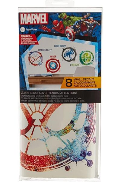 The Bros Marvel Icons Peel and Stick Wall Decals, Multicolor