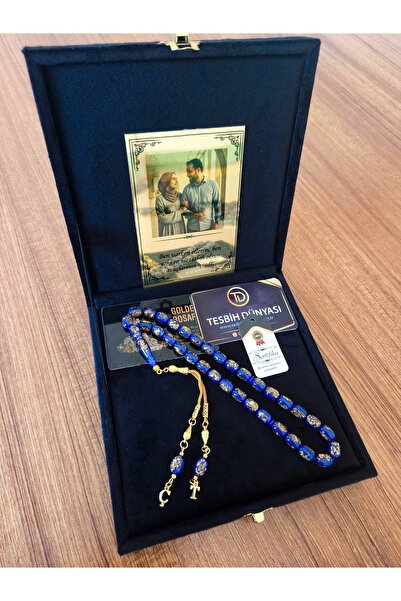 Suat Gümüş ve Tesbih Dünyası Certified Gold Particle Prayer Beads, Special Te...