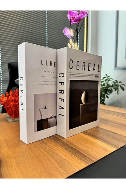 NAHİTA ATELİER Cereal Vazo Masa 2-Pack Book Decorative Box