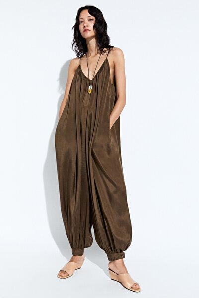 Massimo Dutti Dökümlü şalvar tulum