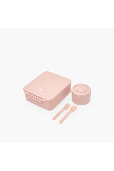 U.S. Polo Assn. US POLO ASSN. Solid Bento Lunch Box for Girls with Soup Bowl ...