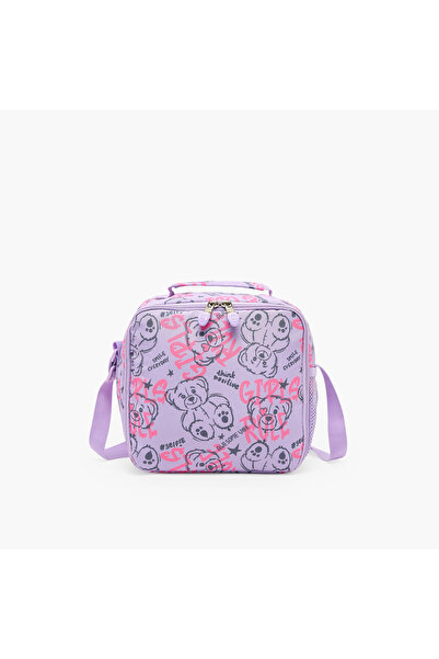 ST Right St.Right Bear Print Lunch Bag for Girls 8-13 Years with Adjustable S...