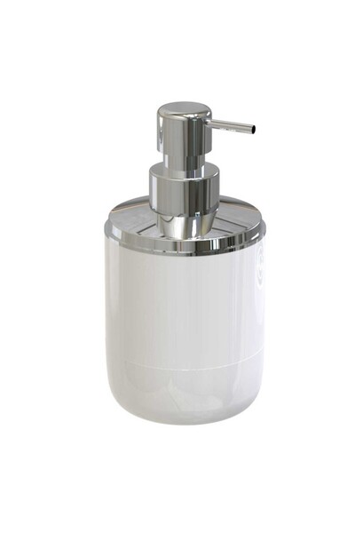 esdekor Lima XL Liquid Soap Dispenser - White & Chrome Bathroom