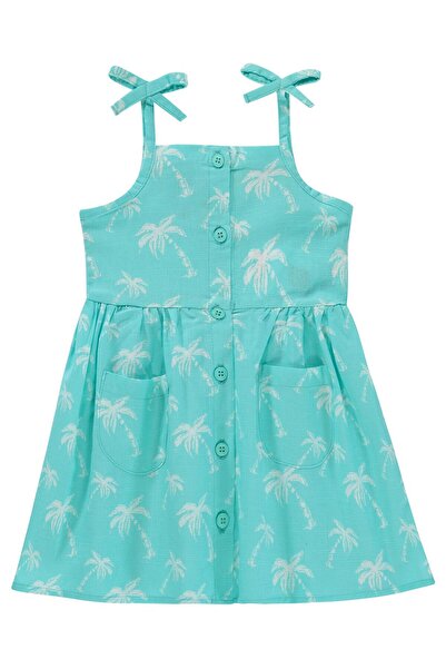 Civil Baby Fiyonk Askılı Flamlı 6-18 Ay Elbise - Yeşil