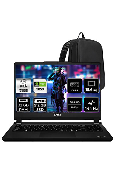 MSI Cyborg 15 Max Core i5 13420H RTX 5050 8GB 100W 32GB RAM 512GB SSD 15.6" F...