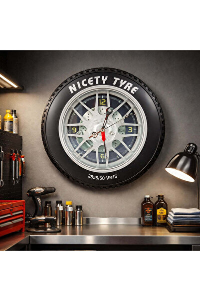 Vivendo Ceas de perete Anvelopa Tyre Model Clock 2855/50VR15 40 cm