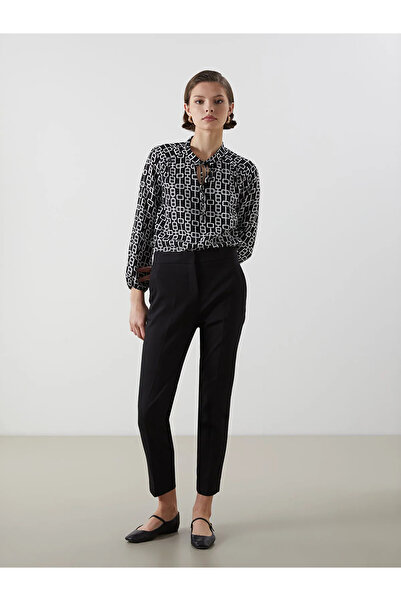 LC Waikiki Black Carrot Cut Pants with Elastic Waist