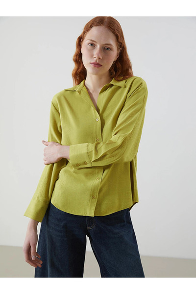 LC Waikiki Green Oversize Women's Shirt