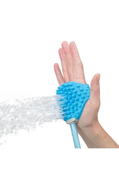 Vivendo Manusa cu furtun pentru spalat si masat animale, Albastru