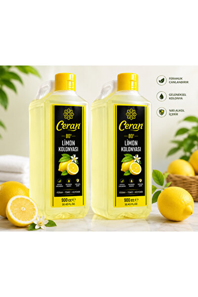 CERAN KOLONYA LİMON KOLONYASI 2 ADET 900 ML