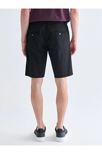 LC Waikiki Black Slim Fit Gabardine Men's Shorts