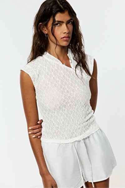 LEFTIES Dantel qipao top