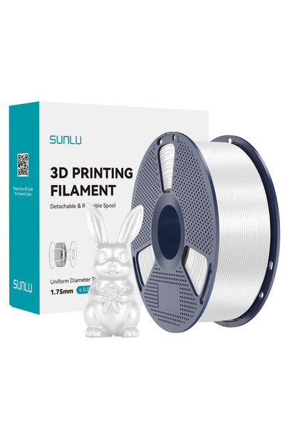 Sunlu Beyaz Silk PLA+ Filament - 1.75mm - 1 Kg