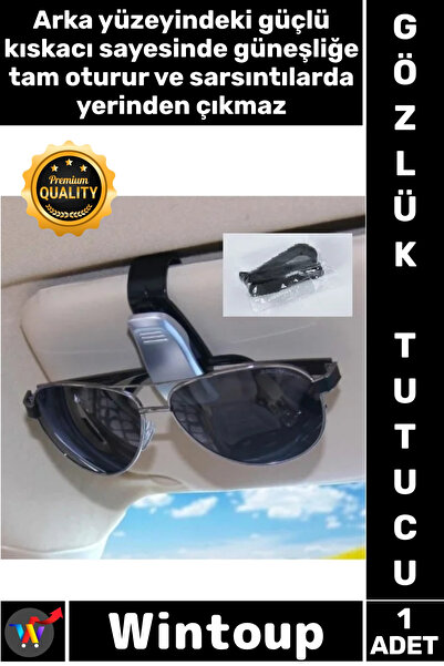 Wintoup # Glasses Holder In-Car Sun Visor Clip Business Card Holder Plastic C...