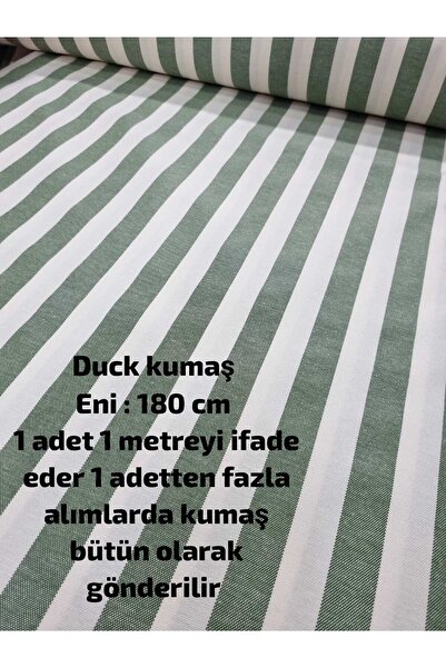 Premier Elit Kanvas Duck Kumaş ( yeşil çizgili 100 x 180 )