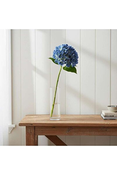 PAN HOME Artificial Real Touch Hydrangea Stem Flower H55cm - Dark Blue