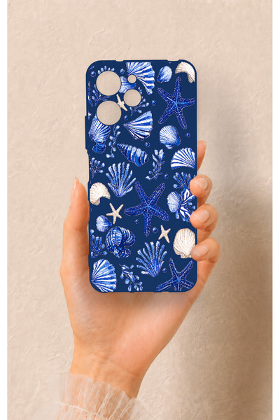 Vip Case Redmi 12 Uyumlu Deniz Kabuğu Desenli Silikon Kılıf