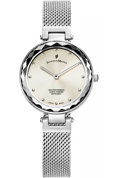 JACQUES DU MANOIR Ceas de damă JACQUES DU JWL04301 argintiu, stil clasic, fas...