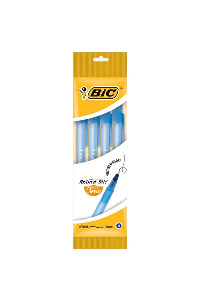 Bic Set 4 pixuri Round Stic Bic, Albastru