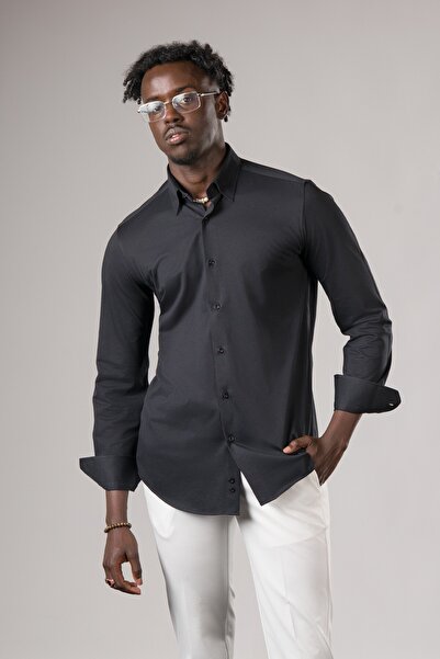 Paul Martin Regular Fit Cotton Hidden Collar Buttoned Stretch Fabric Summer S...