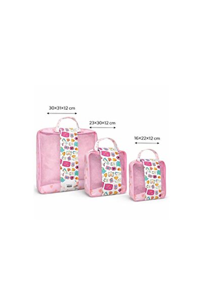 Empressco 3'lü Valiz Düzenleyici Organizer Set-Düzenleyici-File Kapaklı-Fermu...