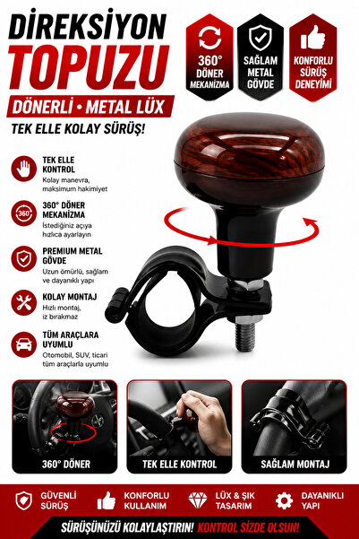 DİREKSİYON TOPUZU DÖNERLİ METAL LÜX MAUN