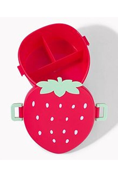 Bonfino Strawberry Shaped Lunch Box, Compact Meal Storage Container, Everyday...