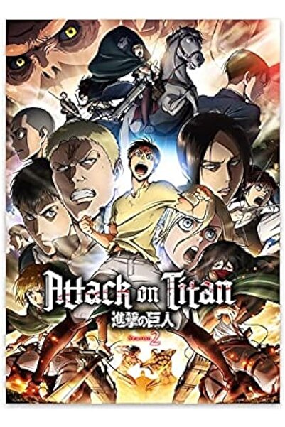 ESSESORIES Attack on Titan Anime Poster Wall Art Room Decor Self Adhesive