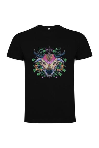 iLovePrints Blooming Bull's Head Tshirt