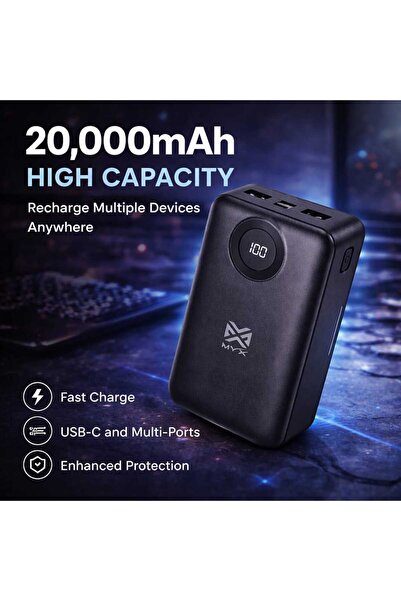 MYX PowerCore 20000mAh Power Bank 22.5W Fast Charging USB C Portable