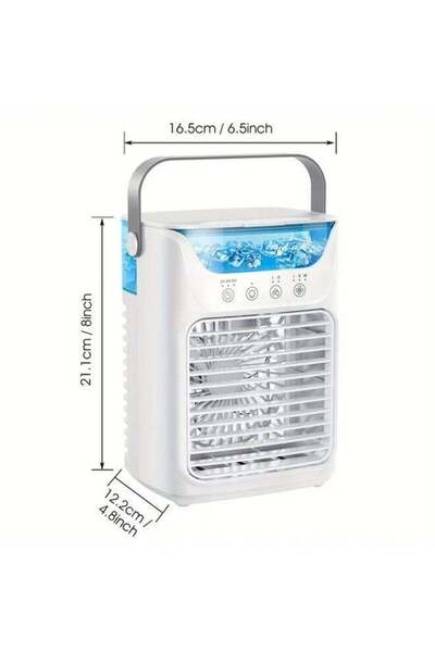 GULF GALLERY Portable Air Conditioner Fan White Touch Screen Evaporative Cool...