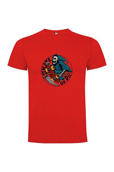 iLovePrints Skateboard Skeleton Sticker Tshirt